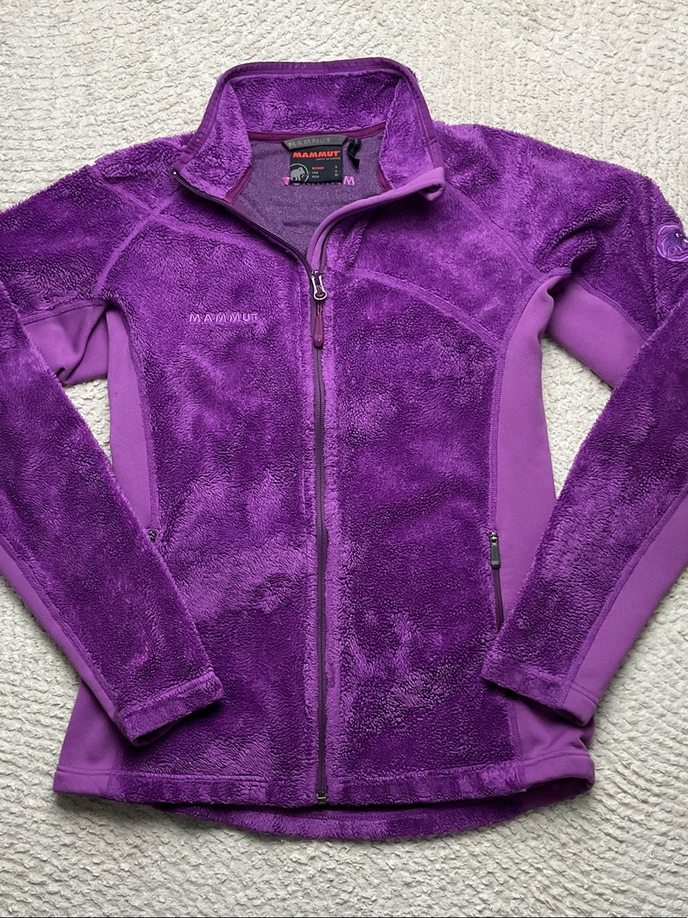 Mammut Women’s Purple Plush Full-Zip Fleece Jacket Size Small